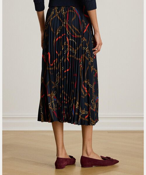 LAUREN RALPH LAUREN / ローレン ラルフ ローレン ロング・マキシ丈スカート | ベルティングプリント プリーテッド ジョーゼット スカート | 詳細3