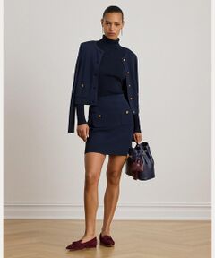 LAUREN RALPH LAUREN / ローレン ラルフ ローレン ミニ・ひざ丈スカート | ボタントリム セーター ペンシル ミニスカート