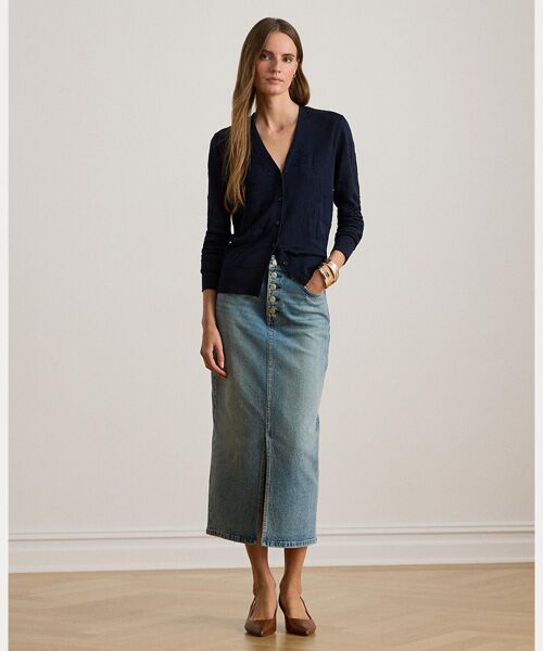 LAUREN RALPH LAUREN / ローレン ラルフ ローレン カーディガン・ボレロ | ベルティングモチーフ Vネック カーディガン | 詳細2