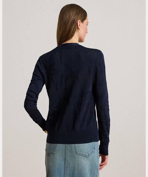 LAUREN RALPH LAUREN / ローレン ラルフ ローレン カーディガン・ボレロ | ベルティングモチーフ Vネック カーディガン | 詳細3