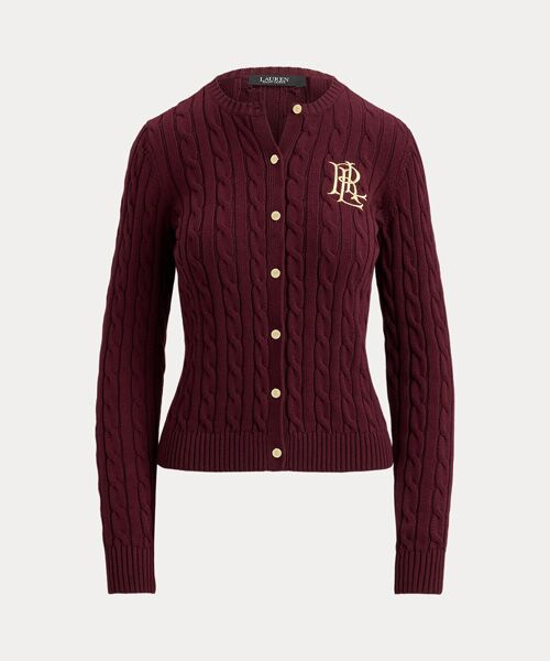 LAUREN RALPH LAUREN / ローレン ラルフ ローレン カーディガン・ボレロ | ケーブルニット コットン カーディガン | 詳細1