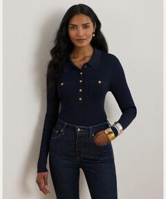 LAUREN RALPH LAUREN / ローレン ラルフ ローレン ニット・セーター | リブニット ロングスリーブ ポロ セーター