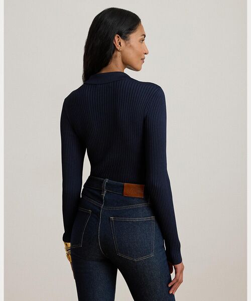 LAUREN RALPH LAUREN / ローレン ラルフ ローレン ニット・セーター | リブニット ロングスリーブ ポロ セーター | 詳細3