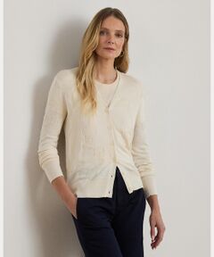 LAUREN RALPH LAUREN / ローレン ラルフ ローレン カーディガン・ボレロ | ベルティングモチーフ Vネック カーディガン