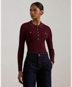 LAUREN RALPH LAUREN / ローレン ラルフ ローレン ニット・セーター | リブニット ロングスリーブ ポロ セーター