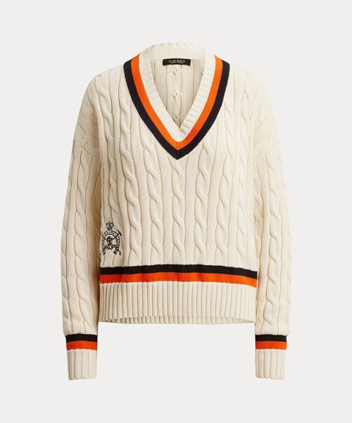LAUREN RALPH LAUREN / ローレン ラルフ ローレン ニット・セーター | ケーブルニット コットン クリケット セーター | 詳細1