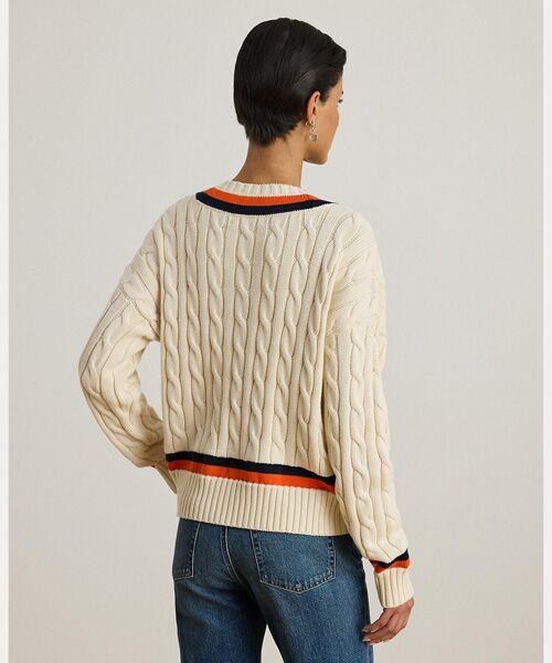 LAUREN RALPH LAUREN / ローレン ラルフ ローレン ニット・セーター | ケーブルニット コットン クリケット セーター | 詳細3