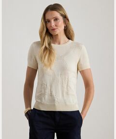 LAUREN RALPH LAUREN / ローレン ラルフ ローレン ニット・セーター | ベルティングモチーフ ショートスリーブ セーター