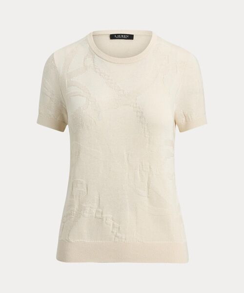 LAUREN RALPH LAUREN / ローレン ラルフ ローレン ニット・セーター | ベルティングモチーフ ショートスリーブ セーター | 詳細1