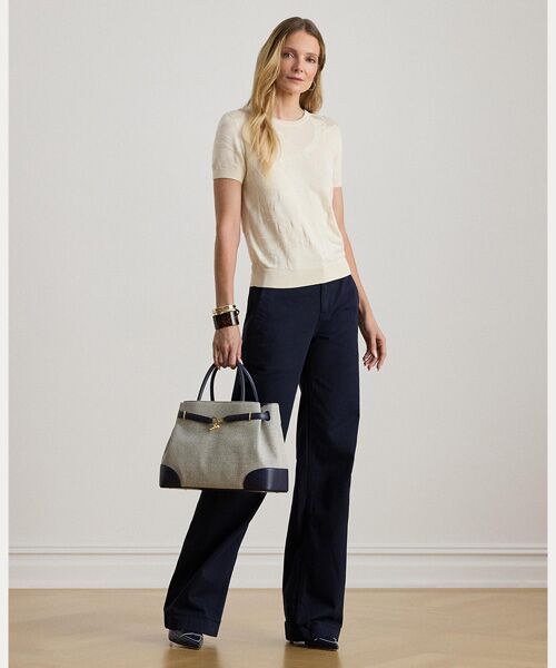 LAUREN RALPH LAUREN / ローレン ラルフ ローレン ニット・セーター | ベルティングモチーフ ショートスリーブ セーター | 詳細2