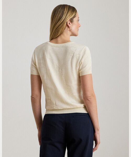 LAUREN RALPH LAUREN / ローレン ラルフ ローレン ニット・セーター | ベルティングモチーフ ショートスリーブ セーター | 詳細3