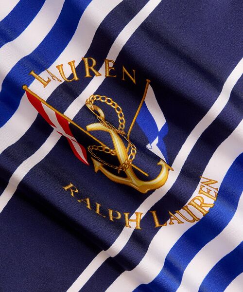 LAUREN RALPH LAUREN / ローレン ラルフ ローレン バンダナ・スカーフ | ストライプド アンカークレスト シルク スクエア スカーフ | 詳細2