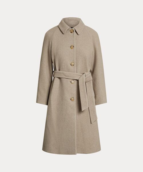 LAUREN RALPH LAUREN / ローレン ラルフ ローレン その他アウター | ベルテッド ウールブレンド ヘリンボーン コート（270ブラウン）