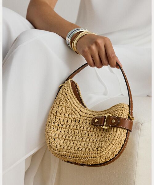 LAUREN RALPH LAUREN / ローレン ラルフ ローレン ショルダーバッグ | ウーブン ストロー スモール Tasha クロスボディ バッグ | 詳細6