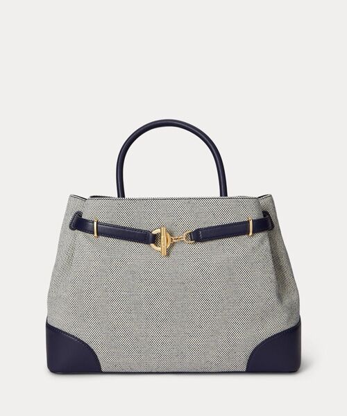 LAUREN RALPH LAUREN / ローレン ラルフ ローレン ショルダーバッグ | クロスダイド キャンバス ラージ Blaike サッチェル（101ナチュラル）