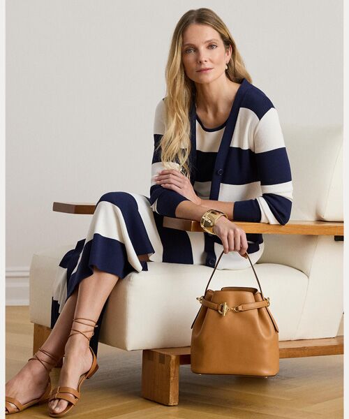 LAUREN RALPH LAUREN / ローレン ラルフ ローレン ショルダーバッグ | レザー ミディアム Blaike バケット バッグ | 詳細6