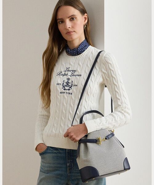 LAUREN RALPH LAUREN / ローレン ラルフ ローレン ショルダーバッグ | キャンバス ミディアム Blaike バケット バッグ | 詳細6