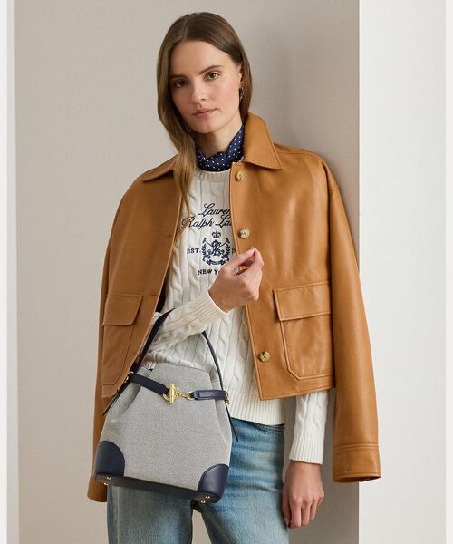 LAUREN RALPH LAUREN / ローレン ラルフ ローレン ショルダーバッグ | キャンバス ミディアム Blaike バケット バッグ | 詳細5