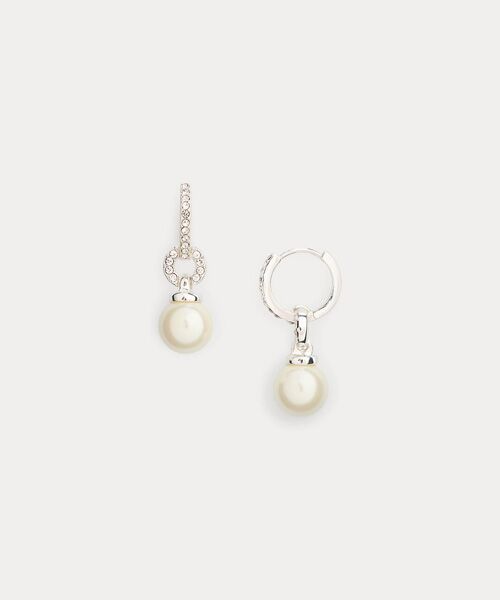 LAUREN RALPH LAUREN / ローレン ラルフ ローレン ピアス・イヤリング | パヴェ フェイクパール ハギー ピアス | 詳細1