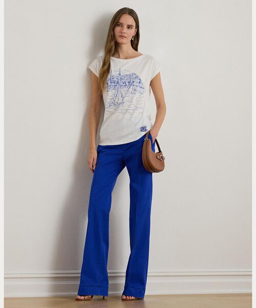 LAUREN RALPH LAUREN / ローレン ラルフ ローレン Tシャツ | グラフィック コットンモダール ジャージー Tシャツ | 詳細2