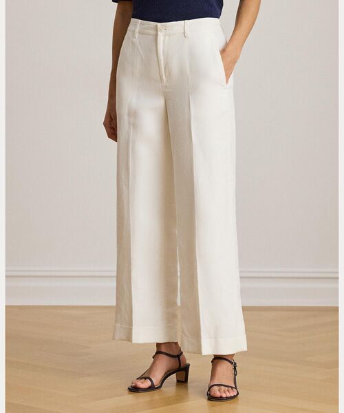 LAUREN RALPH LAUREN / ローレン ラルフ ローレン その他パンツ | リネンブレンド ツイル ワイドレッグ クロップド パンツ | 詳細2