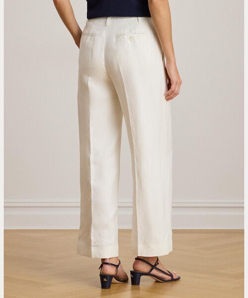 LAUREN RALPH LAUREN / ローレン ラルフ ローレン その他パンツ | リネンブレンド ツイル ワイドレッグ クロップド パンツ | 詳細3