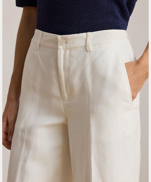 LAUREN RALPH LAUREN / ローレン ラルフ ローレン その他パンツ | リネンブレンド ツイル ワイドレッグ クロップド パンツ | 詳細4