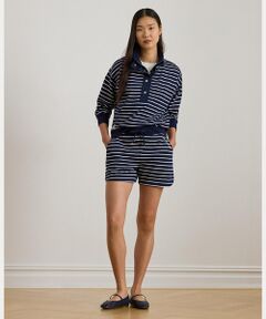 LAUREN RALPH LAUREN / ローレン ラルフ ローレン ショート・ハーフ・半端丈パンツ | ストライプド フレンチ テリー ドローコード ショートパンツ