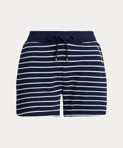 LAUREN RALPH LAUREN / ローレン ラルフ ローレン ショート・ハーフ・半端丈パンツ | ストライプド フレンチ テリー ドローコード ショートパンツ | 詳細1