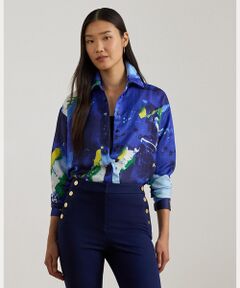 LAUREN RALPH LAUREN / ローレン ラルフ ローレン シャツ・ブラウス | リラックス フィット アブストラクトプリント クレープ シャツ