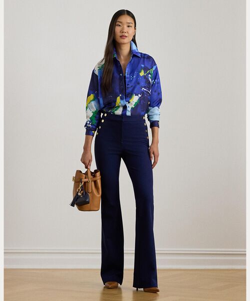 LAUREN RALPH LAUREN / ローレン ラルフ ローレン シャツ・ブラウス | リラックス フィット アブストラクトプリント クレープ シャツ | 詳細2