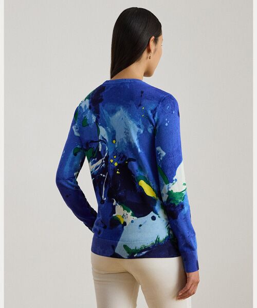 LAUREN RALPH LAUREN / ローレン ラルフ ローレン ニット・セーター | アブストラクトモチーフ コットンブレンド セーター | 詳細3