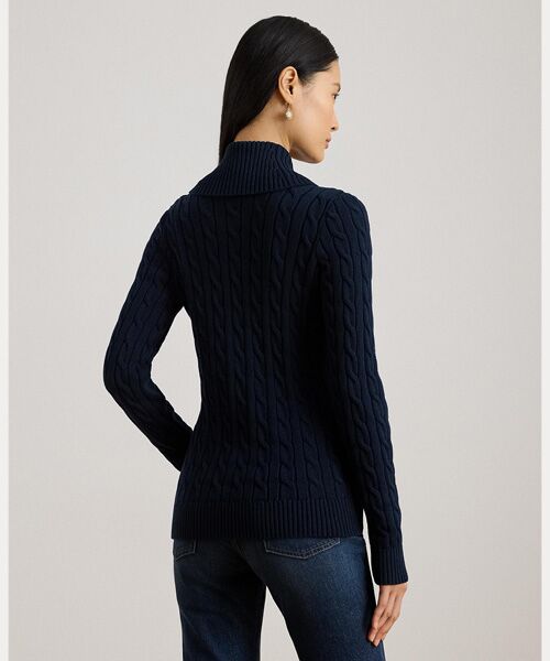 LAUREN RALPH LAUREN / ローレン ラルフ ローレン カーディガン・ボレロ | バックルトリム ケーブル ショールカラー カーディガン | 詳細3