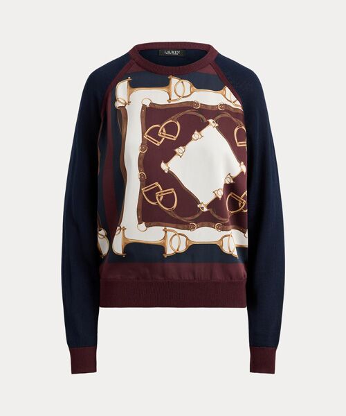 LAUREN RALPH LAUREN / ローレン ラルフ ローレン ニット・セーター | エクエステリアンプリント コットンブレンド セーター | 詳細1