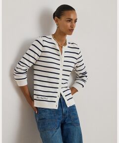 LAUREN RALPH LAUREN / ローレン ラルフ ローレン カーディガン・ボレロ | ストライプド コットン カーディガン