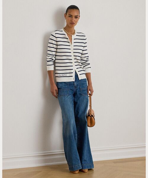 LAUREN RALPH LAUREN / ローレン ラルフ ローレン カーディガン・ボレロ | ストライプド コットン カーディガン | 詳細2