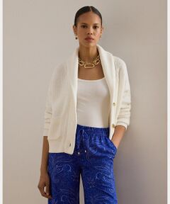 LAUREN RALPH LAUREN / ローレン ラルフ ローレン カーディガン・ボレロ | リブニット ショールカラー トグル カーディガン