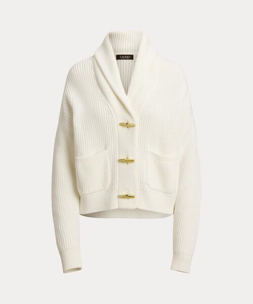 LAUREN RALPH LAUREN / ローレン ラルフ ローレン カーディガン・ボレロ | リブニット ショールカラー トグル カーディガン | 詳細1