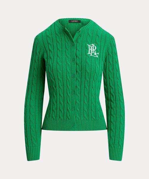 LAUREN RALPH LAUREN / ローレン ラルフ ローレン カーディガン・ボレロ | ケーブルニット コットン カーディガン | 詳細1