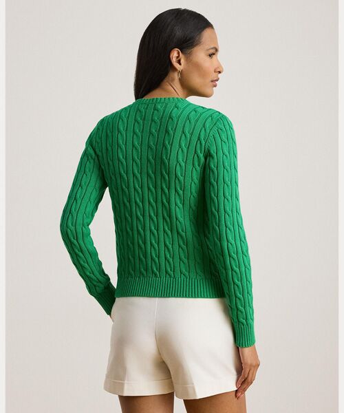 LAUREN RALPH LAUREN / ローレン ラルフ ローレン カーディガン・ボレロ | ケーブルニット コットン カーディガン | 詳細3