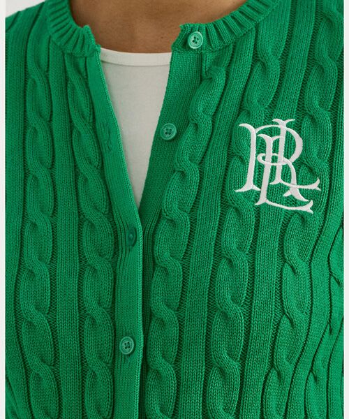 LAUREN RALPH LAUREN / ローレン ラルフ ローレン カーディガン・ボレロ | ケーブルニット コットン カーディガン | 詳細4
