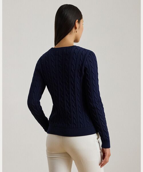 LAUREN RALPH LAUREN / ローレン ラルフ ローレン ニット・セーター | エンブロイダリークレスト ケーブルニット セーター | 詳細3