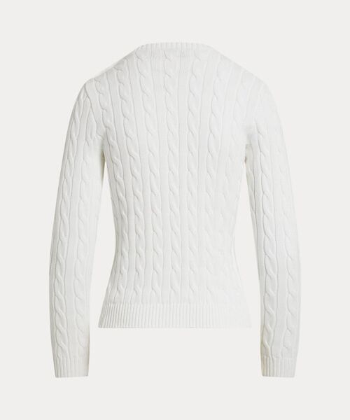 LAUREN RALPH LAUREN / ローレン ラルフ ローレン ニット・セーター | ボタントリム ケーブルニット コットン セーター | 詳細1