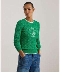 LAUREN RALPH LAUREN / ローレン ラルフ ローレン ニット・セーター | エンブロイダリークレスト ケーブルニット セーター