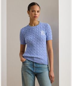 LAUREN RALPH LAUREN / ローレン ラルフ ローレン ニット・セーター | ケーブルニット コットン ショートスリーブ セーター