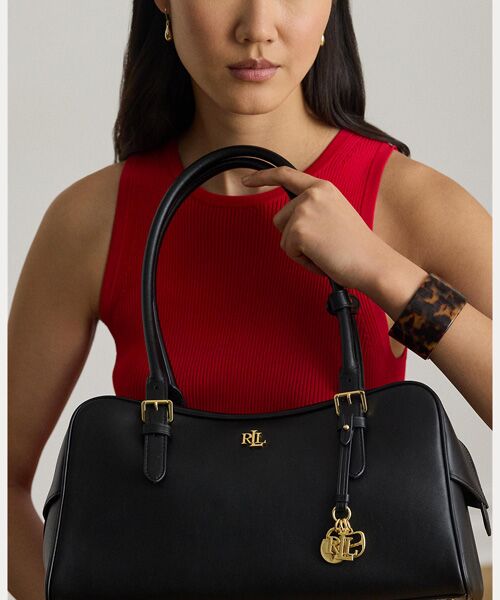 LAUREN RALPH LAUREN / ローレン ラルフ ローレン ハンドバッグ | レザー ラージ Marcy ジップ サッチェル | 詳細6