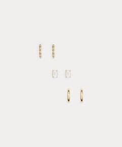 LAUREN RALPH LAUREN / ローレン ラルフ ローレン ピアス・イヤリング | ゴールドプレーテッド ストーン & フープ ピアス セット