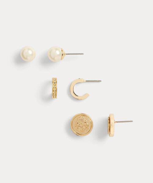LAUREN RALPH LAUREN / ローレン ラルフ ローレン ピアス・イヤリング | ゴールドプレーテッド & フェイクパール ピアス セット | 詳細1