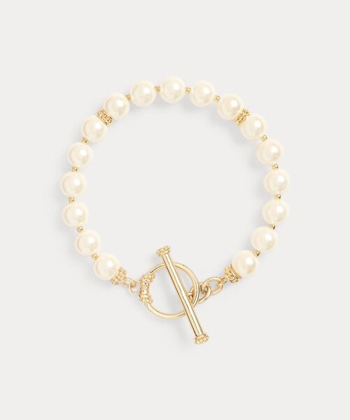 LAUREN RALPH LAUREN / ローレン ラルフ ローレン ブレスレット・バングル | ゴールドプレーテッド フェイクパール トグル ブレスレット（710イエロー）