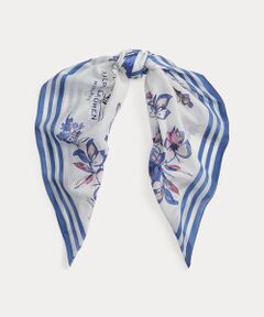LAUREN RALPH LAUREN / ローレン ラルフ ローレン バンダナ・スカーフ | ロゴ フローラル シルク スクエア スカーフ